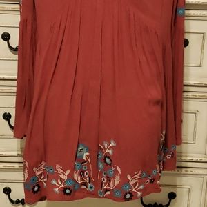 Women's Top burgundy Flowy top by Free people sz L